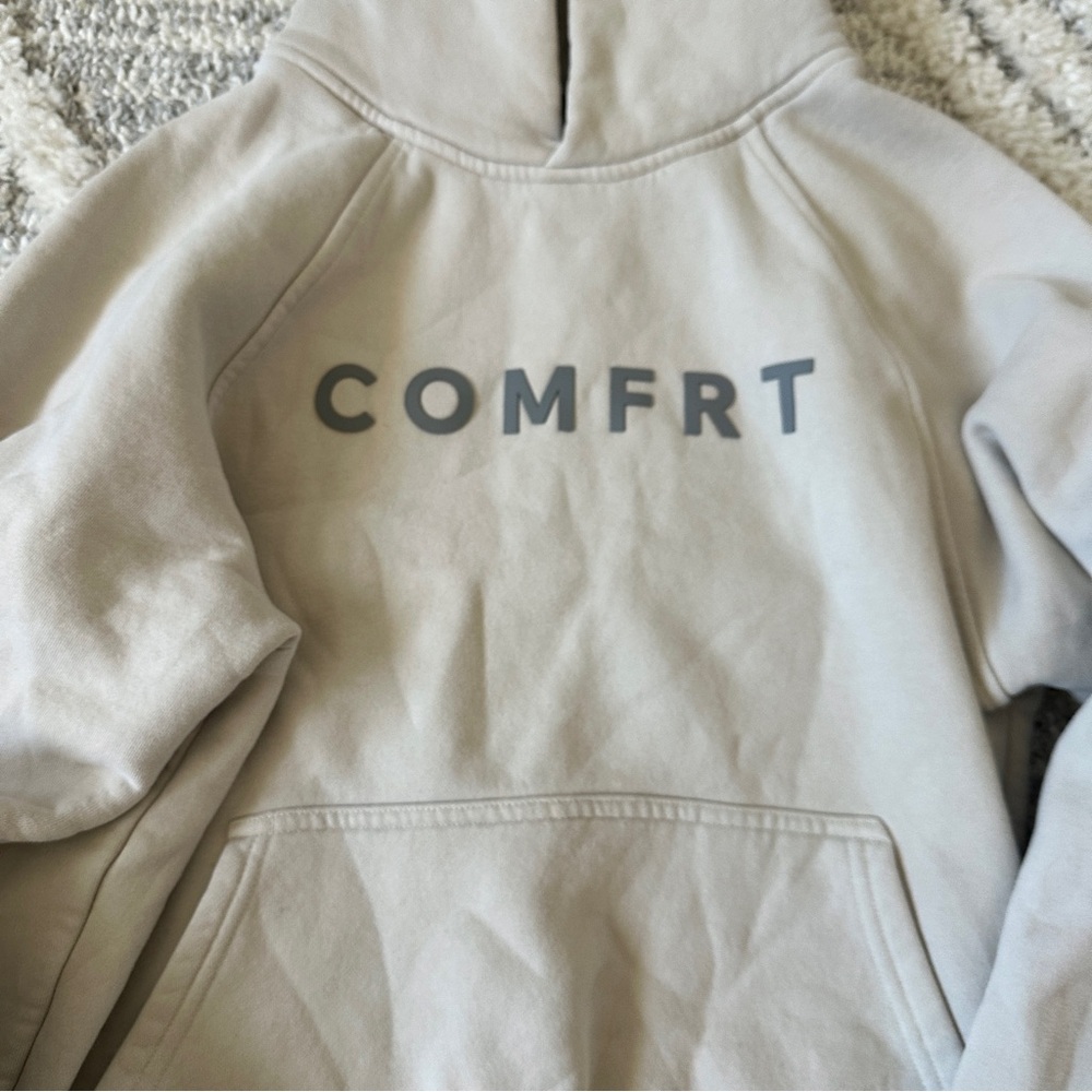 C O M F R T 🤍 TRANQUIL Heavyweight Stone, Cream, Vanilla Ivory hoodie - Picture 6 of 6